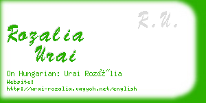 rozalia urai business card